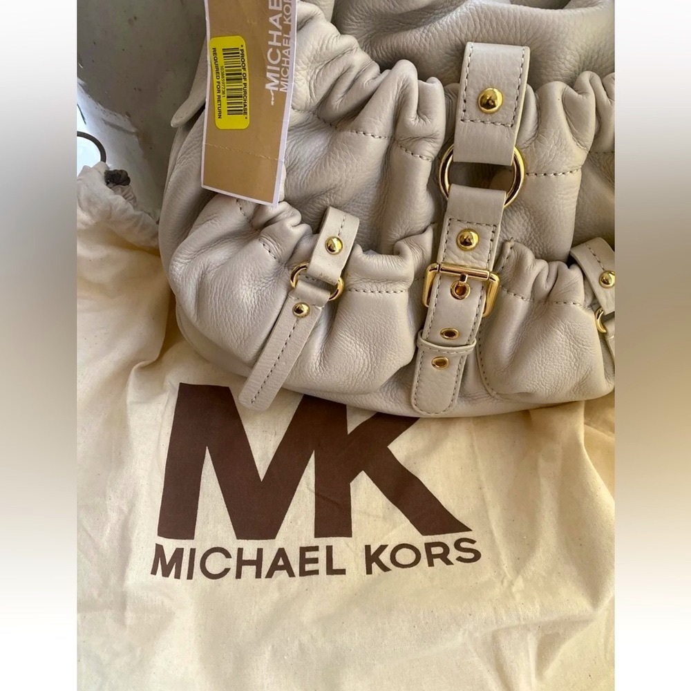NWT Michael Kors Cream Jennings Hobo Bag - Picture 2 of 7